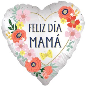 Amor Globos | 18 Inch Satin Feliz Dia Mama Blooms Amor Globos Amor Globos