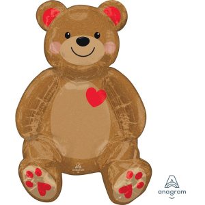 Amor Globos | 20 Inch Sitting Teddy (Air-Fill Only) Amor Globos Amor Globos