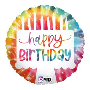 Feliz Cumpleanos Globos | 18 Inch Tie-Dye Cake Birthday Feliz Cumpleanos Globos Feliz Cumpleanos Globos