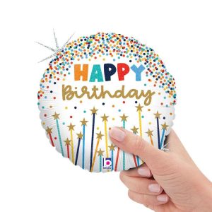 Feliz Cumpleanos Globos | 9 Inch Birthday Star Candles Mini Shape (Air-Fill Only) Feliz Cumpleanos Globos Feliz Cumpleanos Globos