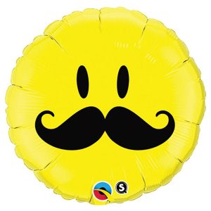 Fiesta Globos | 18 Inch Smile Face Mustache Fiesta Globos Fiesta Globos