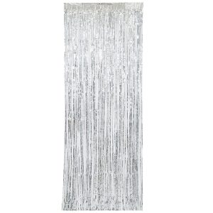 Fiesta Globos | 3Ft X 8Ft Silver Fringe Curtain Fiesta Globos Fiesta Globos