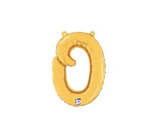 Foil Letters | 14 Inch Script Letter O – Gold (Air-Fill Only) Foil Balloons Foil Letters