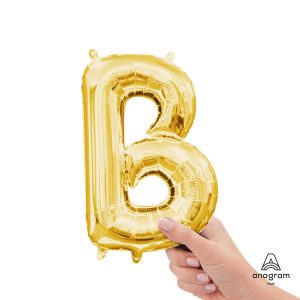 Foil Letters | 16 Inch Letter B – Anagram – Gold (Air-Fill Only) Foil Balloons Foil Letters