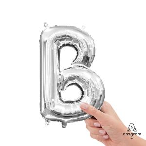 Foil Letters | 16 Inch Letter B – Anagram – Silver (Air-Fill Only) Foil Balloons Foil Letters