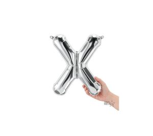 Foil Letters | 16 Inch Letter X – Northstar – Silver (Air-Fill Only) Foil Balloons Foil Letters