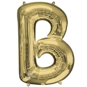 Foil Letters | 34 Inch Letter B – Anagram – White Gold Foil Balloons Foil Letters