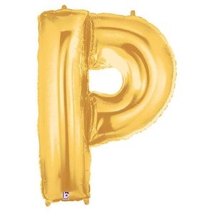 Foil Letters | 40 Inch Letter P – Gold Megaloon Foil Balloons Foil Letters