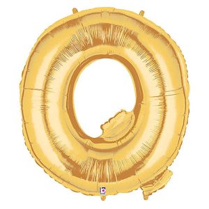 Foil Letters | 40 Inch Letter Q – Gold Megaloon Foil Balloons Foil Letters