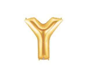 Foil Letters | 40 Inch Letter Y – Gold Megaloon Foil Balloons Foil Letters