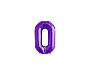 Foil Numbers | 34 Inch Number 0 – Northstar – Purple Foil Balloons Foil Numbers