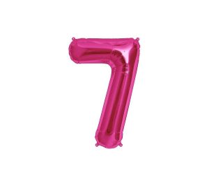 Foil Numbers | 34 Inch Number 7 – Northstar – Magenta Foil Balloons Foil Numbers