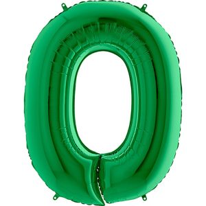 Foil Numbers | 40 Inch Number 0 – Metallic Green Foil Balloons Foil Numbers