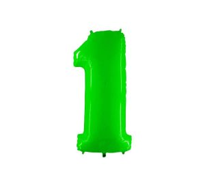 Foil Numbers | 40 Inch Number 1 – Lime Green Foil Balloons Foil Numbers