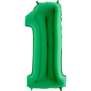 Foil Numbers | 40 Inch Number 1 – Metallic Green Foil Balloons Foil Numbers