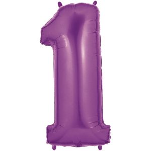 Foil Numbers | 40 Inch Number 1 – Purple Megaloon Foil Balloons Foil Numbers