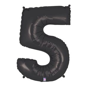 Foil Numbers | 40 Inch Number 5 – Black Megaloon Foil Balloons Foil Numbers