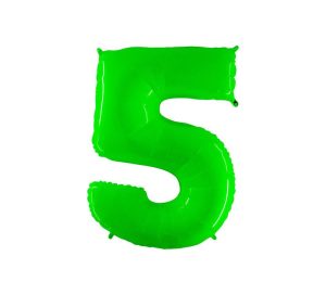 Foil Numbers | 40 Inch Number 5 – Lime Green Foil Balloons Foil Numbers