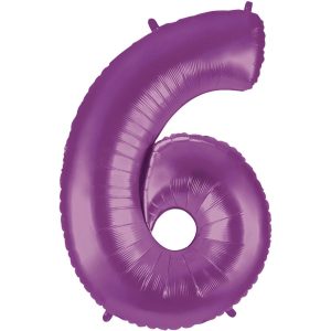 Foil Numbers | 40 Inch Number 6 – Purple Megaloon Foil Balloons Foil Numbers