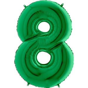 Foil Numbers | 40 Inch Number 8 – Metallic Green Foil Balloons Foil Numbers