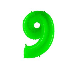 Foil Numbers | 40 Inch Number 9 – Lime Green Foil Balloons Foil Numbers