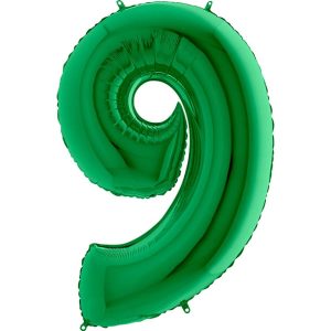 Foil Numbers | 40 Inch Number 9 – Metallic Green Foil Balloons Foil Numbers