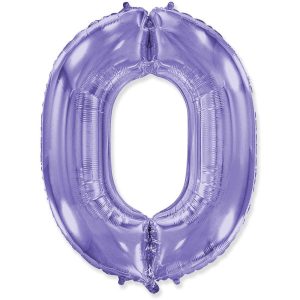 Foil Numbers | 42 Inch Number 0 – Party Brands – Lilac Purple Foil Balloons Foil Numbers