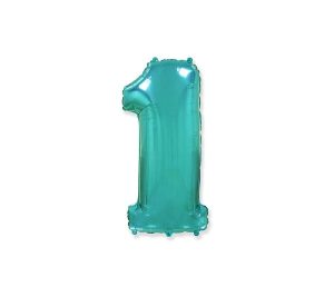 Foil Numbers | 42 Inch Number 1 – Teal Blue Foil Balloons Foil Numbers