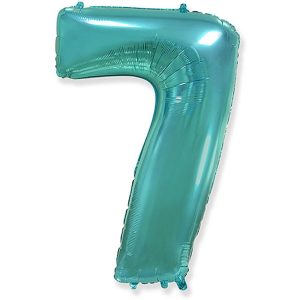 Foil Numbers | 42 Inch Number 7 – Teal Blue Foil Balloons Foil Numbers