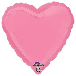 Hearts | 18 Inch Heart – Bright Bubble Gum Pink Foil Balloons Hearts