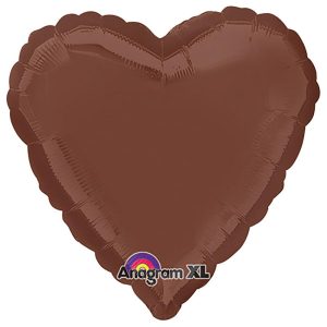 Hearts | 18 Inch Heart – Chocolate Brown Foil Balloons Hearts