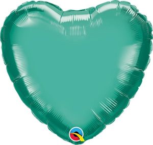 Hearts | 18 Inch Heart – Chrome Green Foil Balloons Hearts