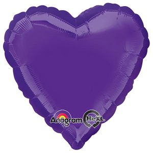 Hearts | 18 Inch Heart – Quartz Purple Foil Balloons Hearts