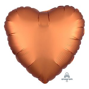 Hearts | 18 Inch Heart – Satin Luxe Amber Foil Balloons Hearts