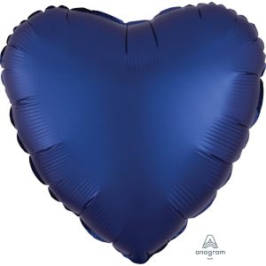 Hearts | 18 Inch Heart – Satin Luxe Navy Foil Balloons Hearts