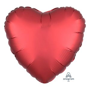 Hearts | 18 Inch Heart – Satin Luxe Sangria Foil Balloons Hearts