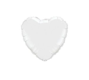 Hearts | 18 Inch Heart – White Foil Balloons Hearts