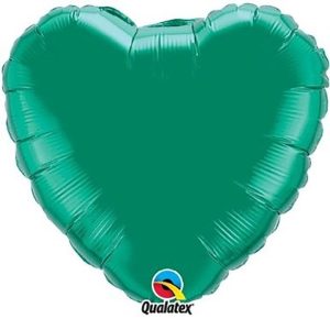 Hearts | 18 Inch Qualatex Heart – Emerald Green Foil Balloons Hearts