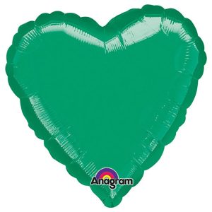 Hearts | 32 Inch Heart – Green (3 Pk) Foil Balloons Hearts