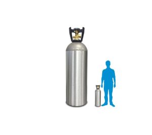 Helium Tanks | 55 Cf Aluminum Helium Cylinder With Handle Equipment Helium Tanks