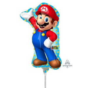 Minishapes | 12 Inch Mario Bros. Mini Shape (Air-Fill Only) Foil Balloons Minishapes