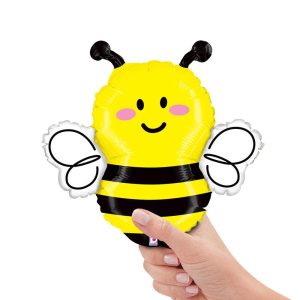 Minishapes | 14 Inch Bee Mini Shape (Air-Fill Only) Foil Balloons Minishapes