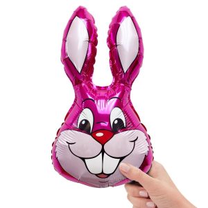 Minishapes | 16 Inch Rabbit – Fuchsia Mini Shape (Air-Fill Only) Foil Balloons Minishapes