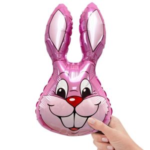 Minishapes | 16 Inch Rabbit – Pink Mini Shape (Air-Fill Only) Foil Balloons Minishapes