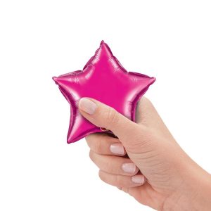 Minishapes | 4 Inch Mini Star – Magenta (Air-Fill Only) Foil Balloons Minishapes