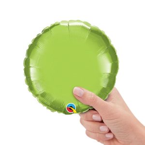 Minishapes | 9 Inch Circle – Lime Green (Air-Fill Only) Foil Balloons Minishapes