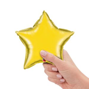 Minishapes | 9 Inch Star – Citrine Yellow (Air-Fill Only) Foil Balloons Minishapes