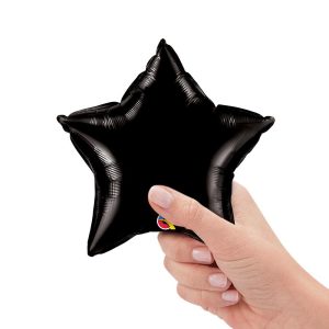 Minishapes | 9 Inch Star – Onyx Black (Air-Fill Only) Foil Balloons Minishapes