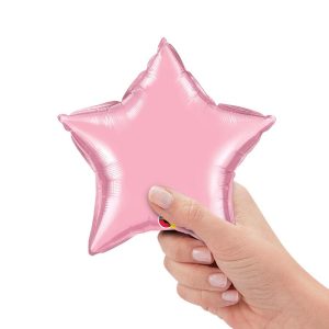 Minishapes | 9 Inch Star – Pearl Pink (Air-Fill Only) Foil Balloons Minishapes