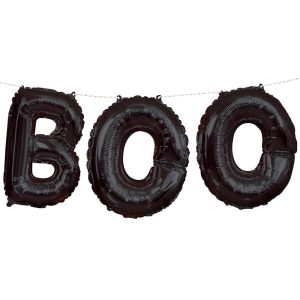 Phrases & Number Kits | 14 Inch Boo Foil Letter Balloon Banner Kit (Air-Fill Only) Foil Balloons Phrases & Number Kits